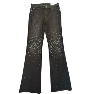 7 For All Mankind Women's Black Embellished Jeans NEW Size 30